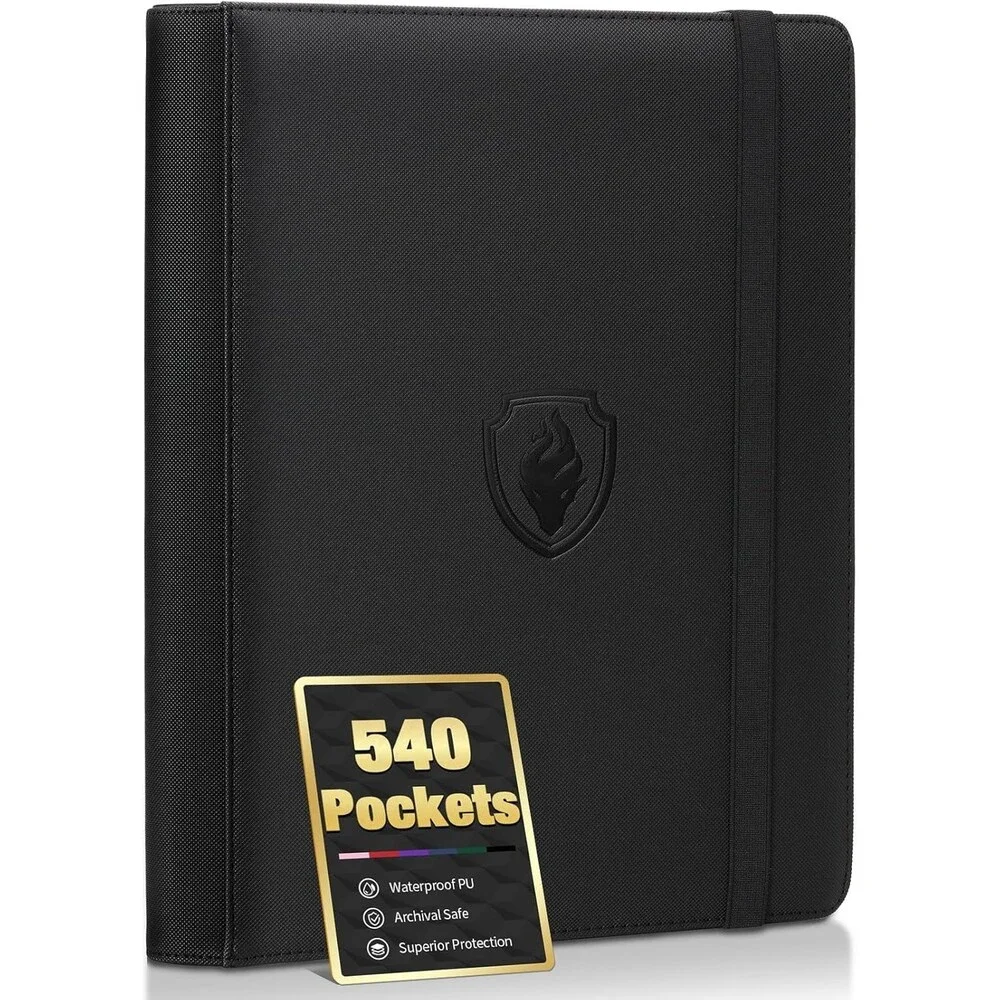 Four - Premium 9 Pocket Card Binder for 540 Cards, Fabmaker PU Cover